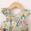 Summer Baby Girl Flutter Sleeve Dress with Bag - Princess Toddler Outfit, All-Over Print.