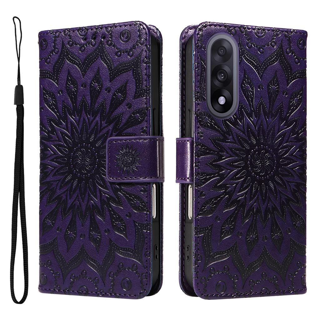 For OnePlus Nord 5 5G/OnePlus Ace 5 Ultra 5G Leather Wallet Case Sunflower Imprinted Phone Cover