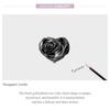 BAMOER Love Black Rose Подвески 925 пробы Серебряные бусины в форме сердца подходят для женщин Оригинальный браслет Изящные ювелирные изделия Индивидуальный подарок