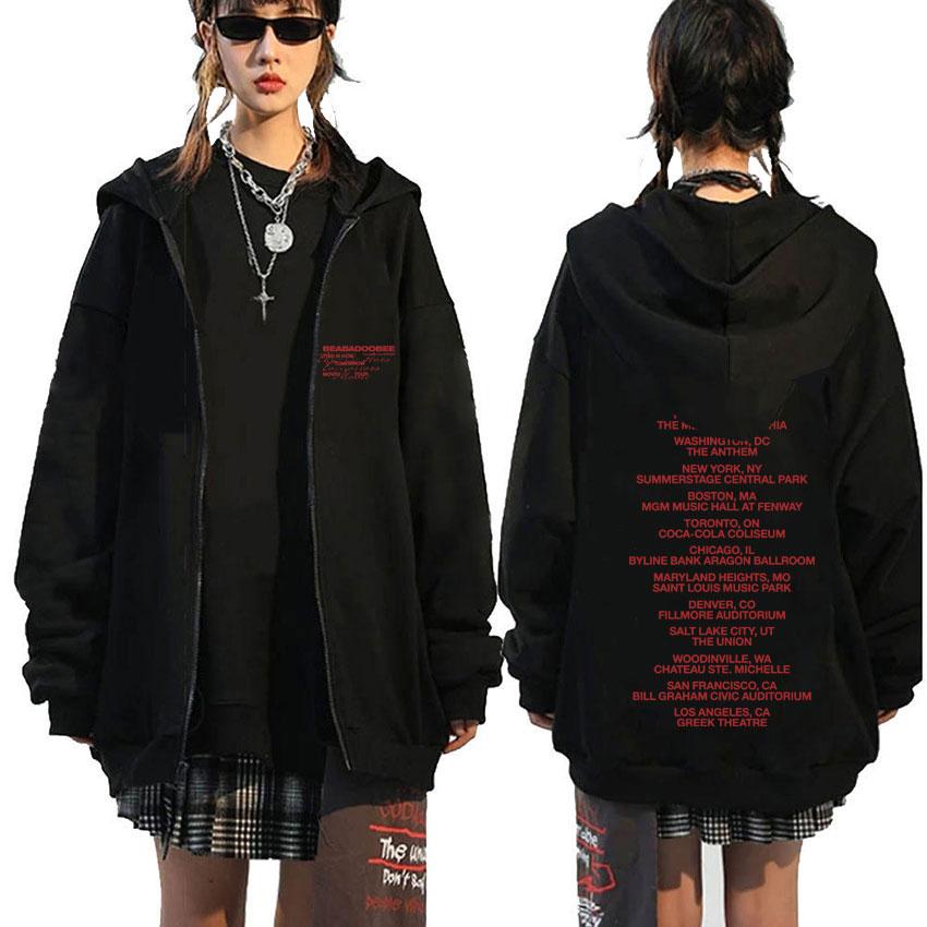 Beabadoobee This Is How Tomorrow Moves Graphic Zipper Hoodie Men Fashion Zip Up Sweatshirt Unisex Casual Oversize Zip Up Jacket