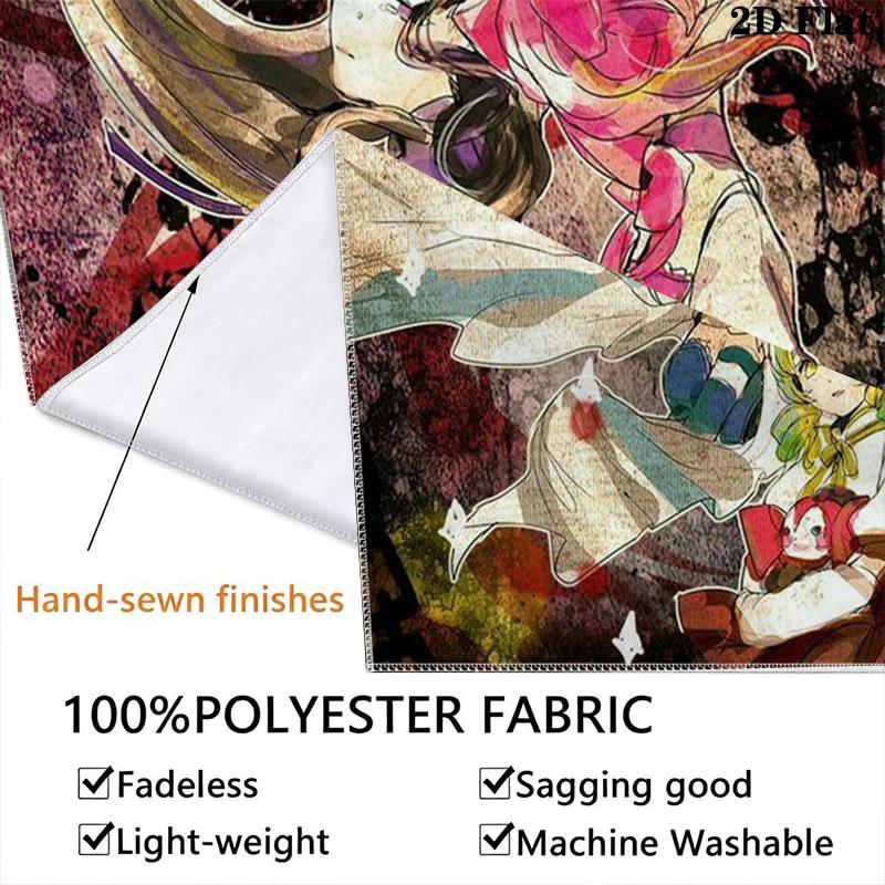 Puella Magi Madoka Magica Wall Tapestry Aesthetic Wall Hanging Printed Fabric Blanket Decorative Tapestries for Bedroom Living Room Home Decor