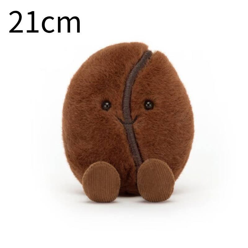 Тема Плюшевая игрушка Jellycat Кофейное зерно Коричневый Детская Мягкая Улыбающееся выражение Лица Подарок