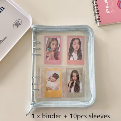 MINKYS A5 A6 Zipper Binder Kpop Photocard Collect Book Photo Cards Organizer Notebook With 10PCS Sleeves School Stationery