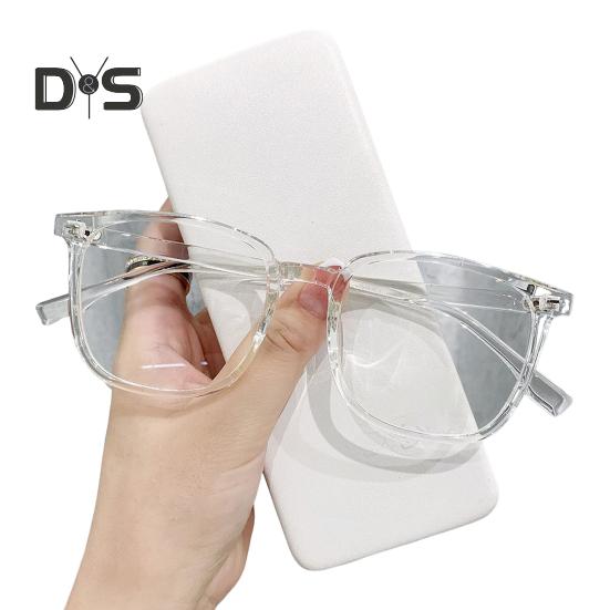 Unisex Blue Light Blocking Glasses Retro Large Frame Clear View Strong Hinge with Brim Eye Protection Clear Bluelight Glasses Spectacles Eyeglasses