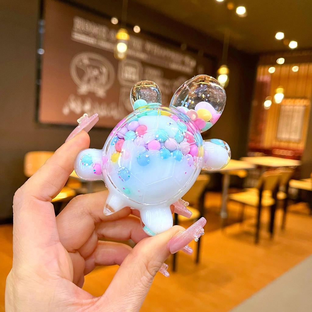 Diy Creative Table Toy Gift with Luminous Sand, Dazzling and Sparkling Turtle Ornaments