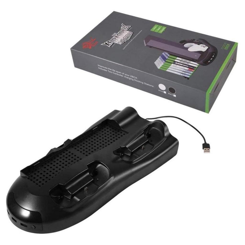 Xbox ONE X Вентилятор охлаждения Игровой CD-бокс Нижнее сиденье Зарядка Многофункциональный