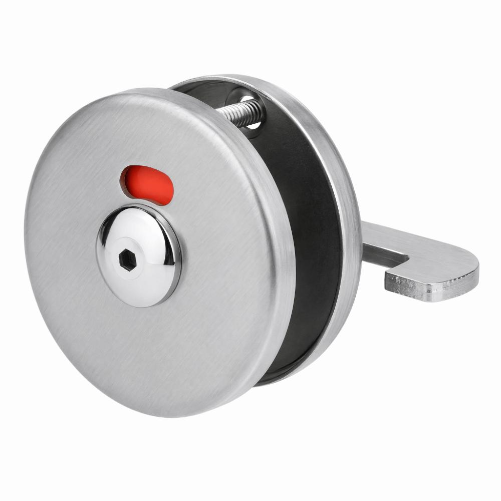 Keyless Latch Lock Silver Indicating Door Lock Durable Privacy Door Lock  Restroom