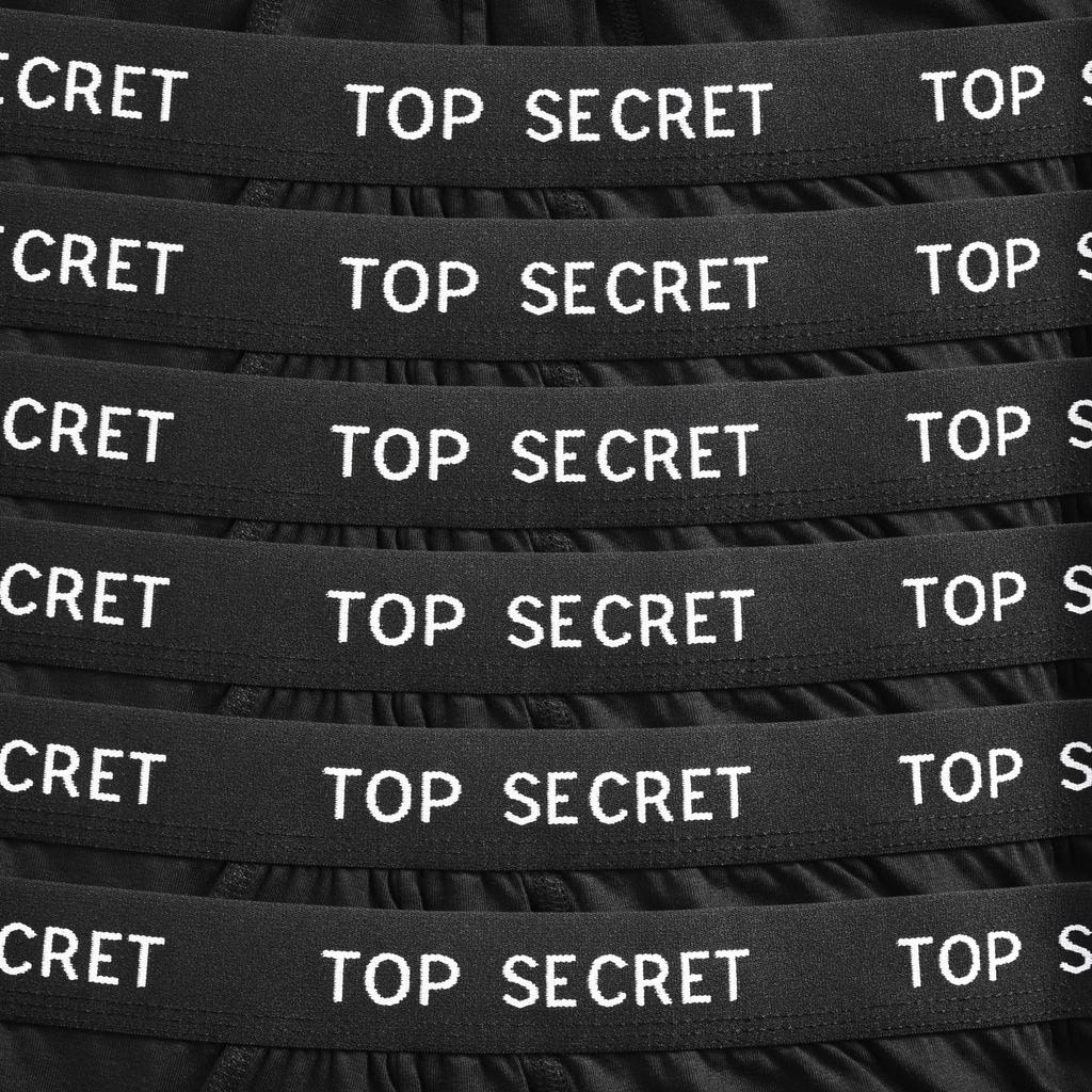 Top Secret Men' Cotton Boxer Shorts 6 Pack Size