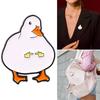 Animal Shaped Badge Handmade Alloy Duck Brooch for Women Elegant Lapel Pin Stylish Accessory for Parties and Dates