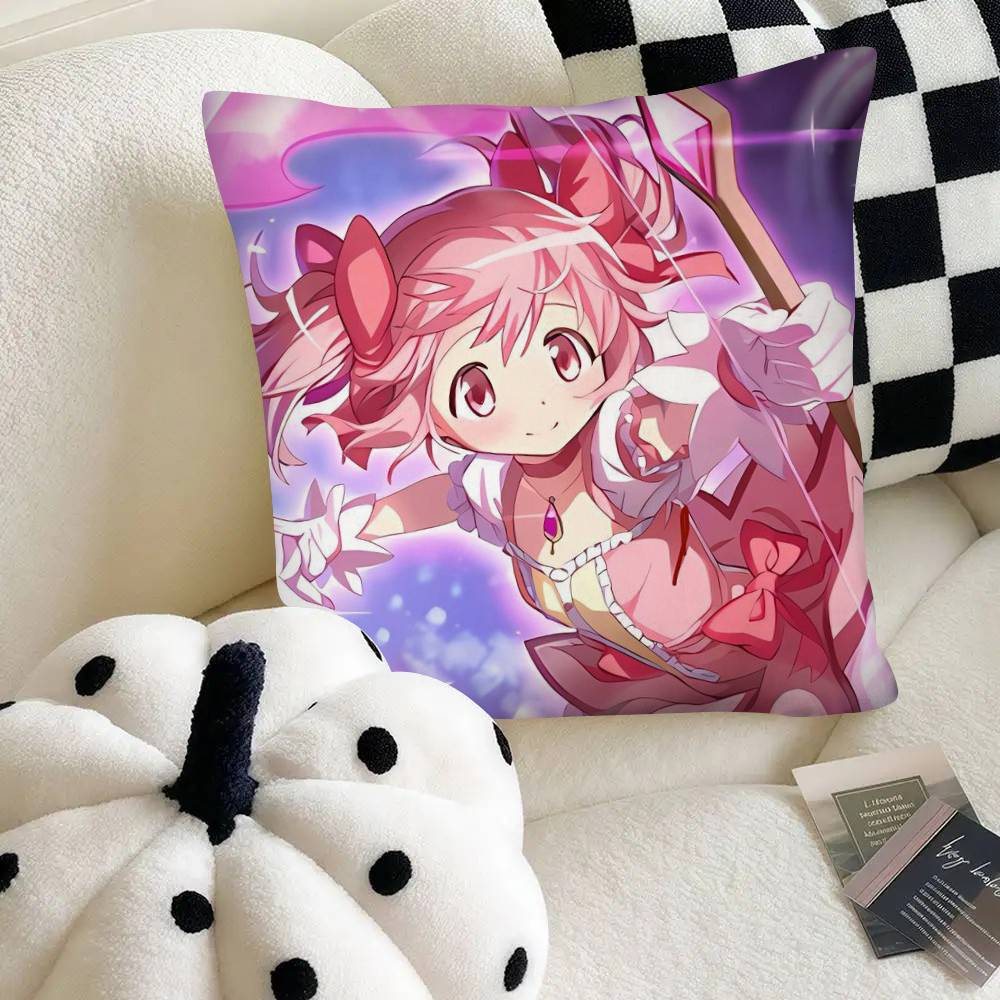 Чехол на подушку Puella Magi Madoka Magica Модный квадратный чехол на подушку Спальня Гостиная Декор в стиле Ins Отдых