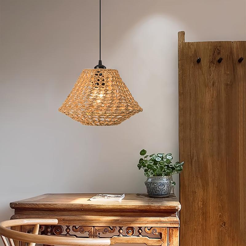 1 шт. Макраме Подвеска Бохо Шик Ручная работа Осветительный прибор для гостиничного номера Богемный Хоумстей 30x30x19,5 см