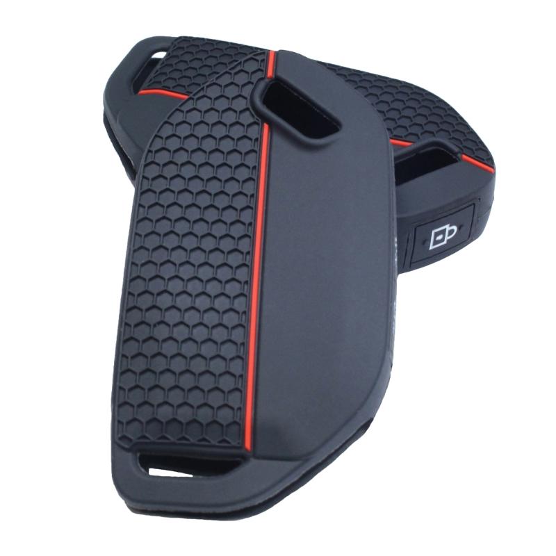 Key Fob Protector Cover Silicone Car Key Case Waterproof Remote Key Cover Honeycomb Texture Shell Case