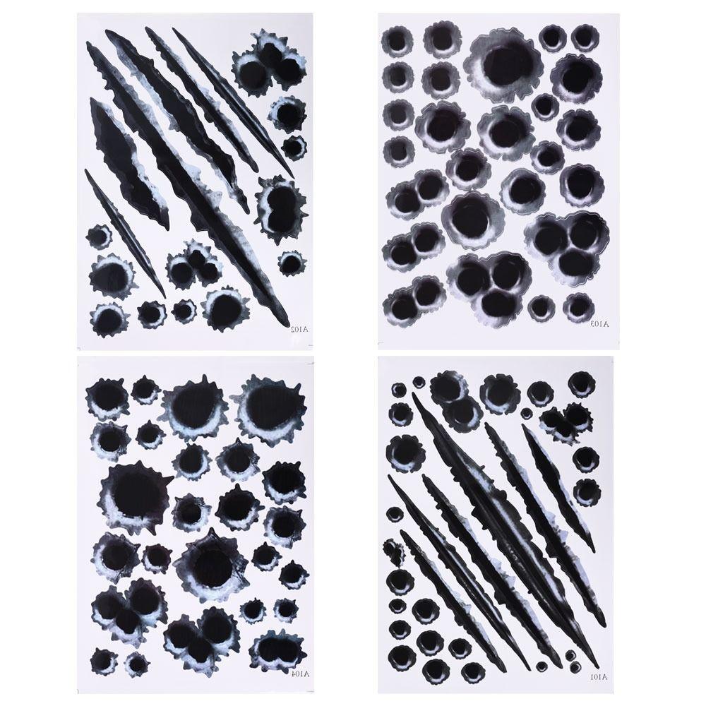Vinyl  Sticker Accessories Waterproof Fake Hole Sticker Car Helmet Sticke 3D Car Stickers Car Decal