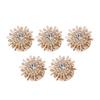 5Pcs Rhinestone Button Covers Detachable Shirt Button Clips Fancy Buttons Dress Cufflinks Jewelry Decorative Buttons