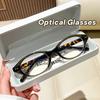 Trendy Oval Glasses Clear Lens Retro Fashion Decorative Frames Computer Spectacles for Women Stylish Accessory Eye Protection