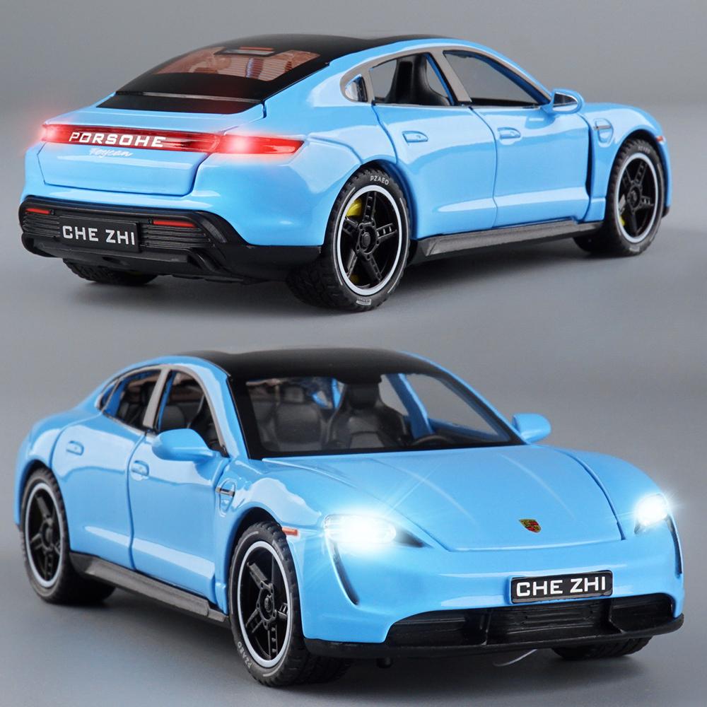 1:32 Taycan Targa 4S Сплав Спортивный Автомобиль Модель Игрушка Металл под Давлением Звук Свет Оттянуть Миниатюрные Транспортные Средства Мальчик Рождественские Подарки