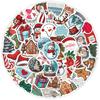 50 шт. Винтажный набор бумажных наклеек на рождественскую тематику для DIY-дневника, журнала, декоративная наклейка-этикетка, альбом, скрапбукинг 2026