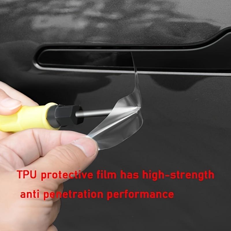 4 шт. защитных пленок премиум-класса для дверных ручек Tesla Model 3/Y. Легко устанавливаются, аксессуар для улучшения внешнего вида правой стороны автомобиля, надежная защита лакокрасочного покрытия.