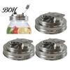 Outdoor Picnic Jar Lids Stainless Steel Mason Lids, Leak-Proof Wide Mouth Canning with Protein Shake Silicone Seal, Reusable Metal Drinking
