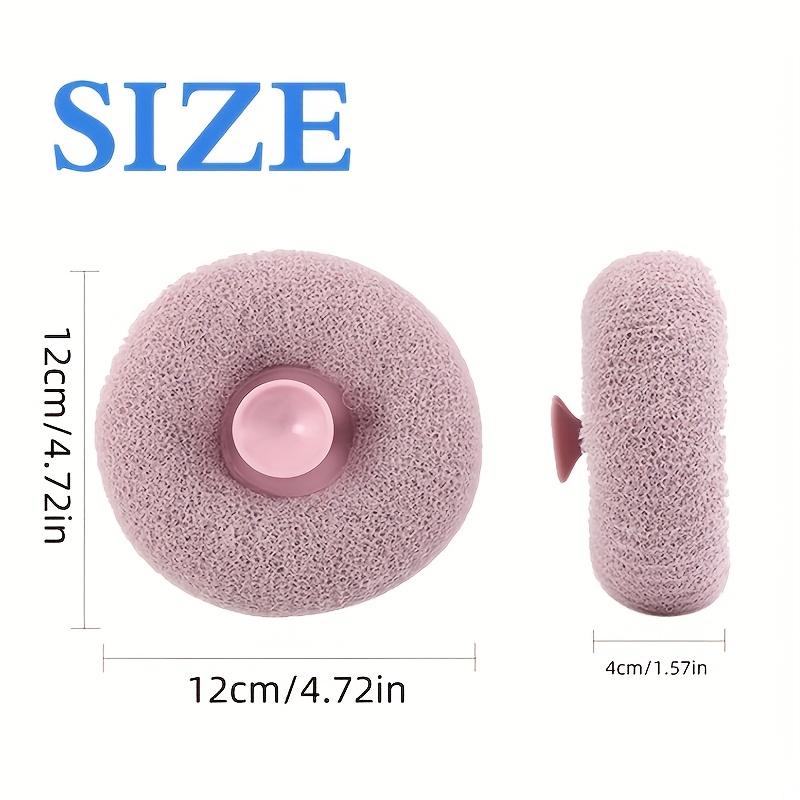 Exfoliating Shower Brush with Suction Cup - Massage Bath Ball Sponge, Wall-Mounted Loofah for Men and Women, Random Color