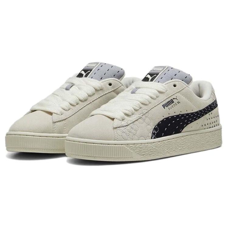 Puma Замша XL Sashiko - теплые белые кроссовки унисекс кремово-серые 395777-02