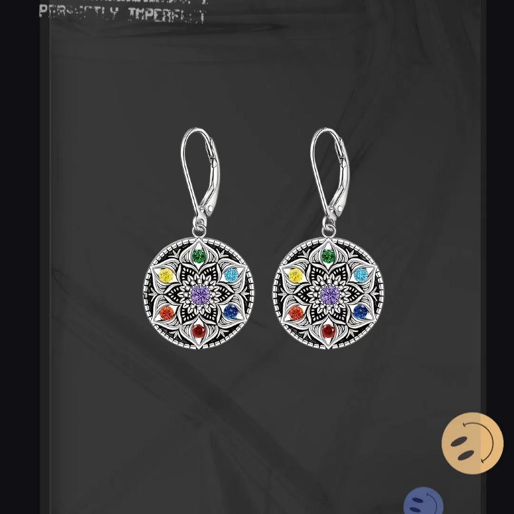 Богемные Ретро Европейские и Американские Этнические Серьги с Инкрустацией Драгоценными Камнями