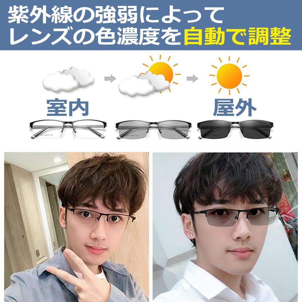 Blue light UV sunglasses for men and nylon [nullie] blocking, discoloration, blocking, photochromic, non-prescription glasses, women, (black)