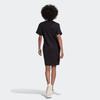 Adidas Полосатый логотип круглый вырез короткий рукав платье женские платья черный HG6416