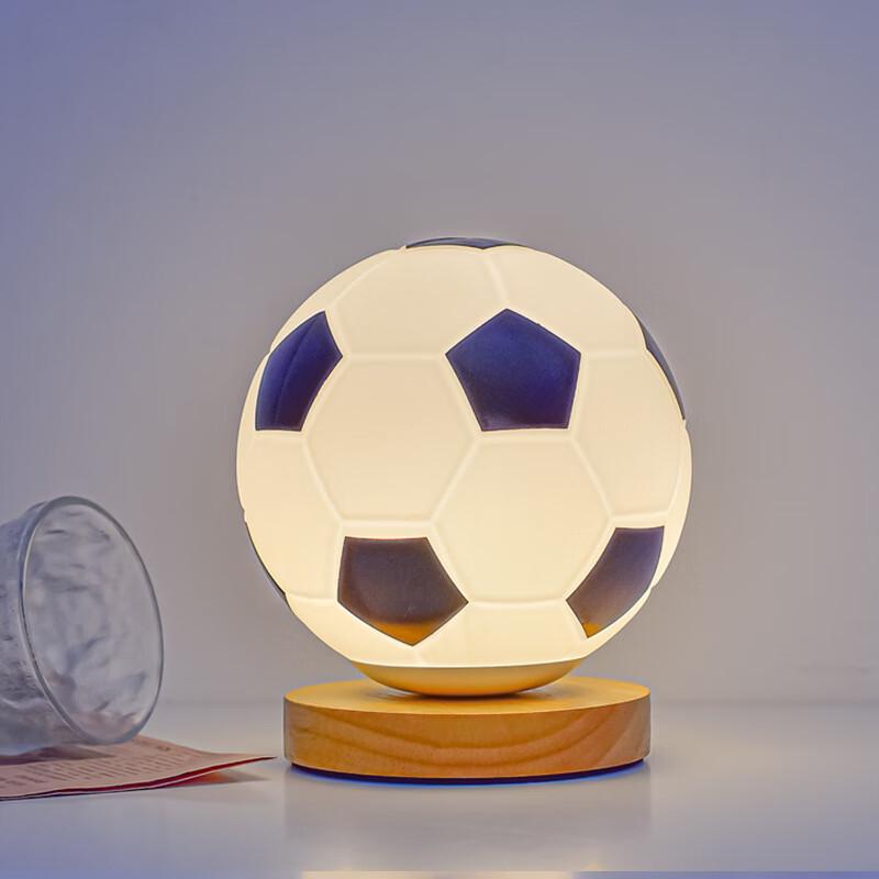 Football Design Glass USB Dimmable Night Light