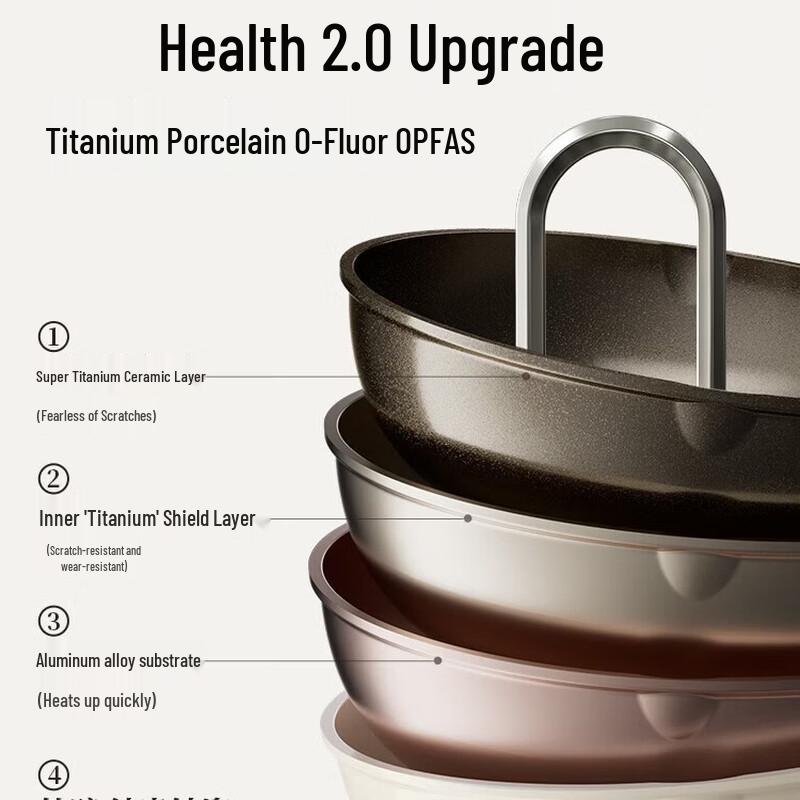 COOKER KING Titanium Shield Non-Stick Stir-Fry Pan
