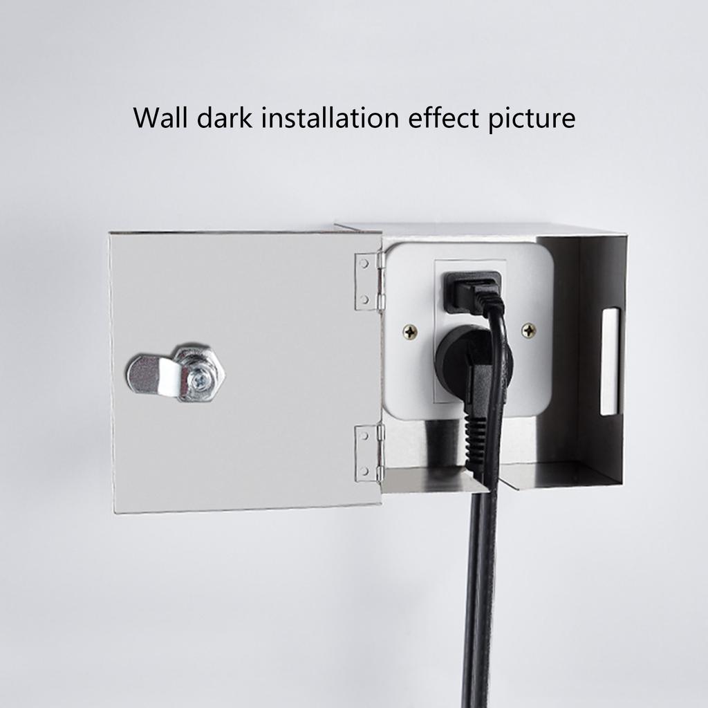 Sturdy Stainless Steel Electrical Outlet Cover Weatherproof Socket Protective Box Accessory for Indoor and Outdoor Use