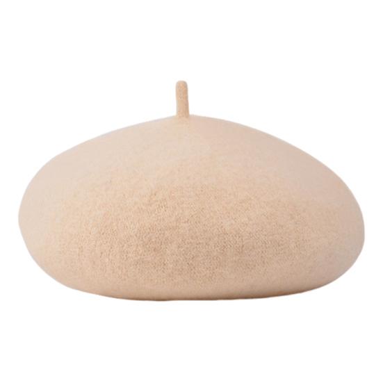 Женская беретная шапка, однотонная, регулируемый размер, искусственная шерстяная шапка, берет в стиле ретро, модный аксессуар