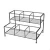2 Tier Decorative Syrup Bottle Holder, Modern Multifunctional Metal Storage Shelves, Wine Rack for