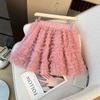 Женская многослойная юбка А-силуэта из сетки с оборками и высокой талией, вдохновленная корейским балетом, Осень 2025