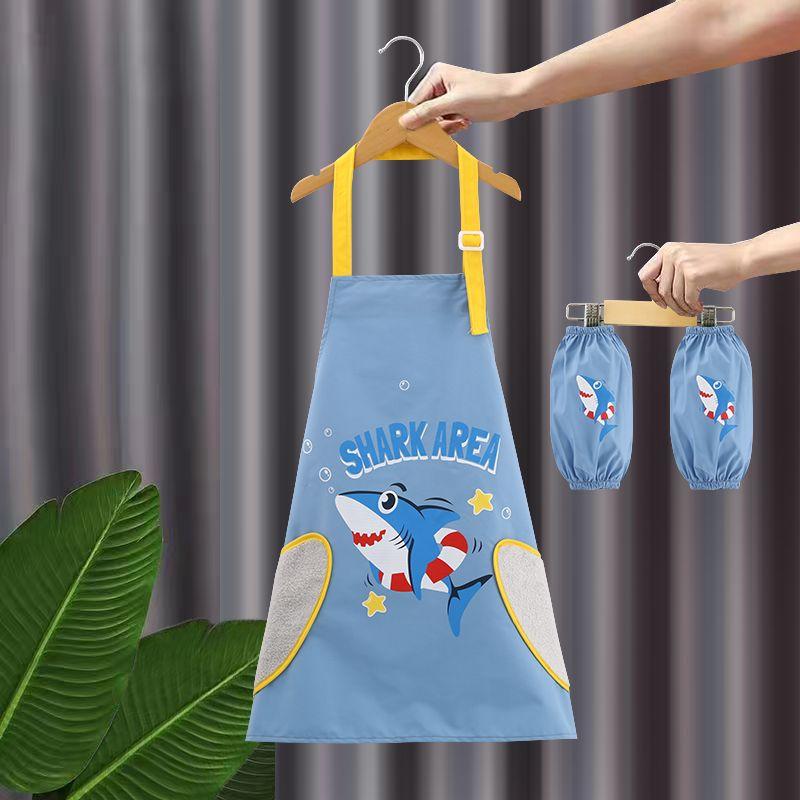 Водонепроницаемый фартук, детская одежда для рисования, ученики начальной школы в кухонных чехлах, защитная одежда для рисования для мужчин и женщин в детском саду.