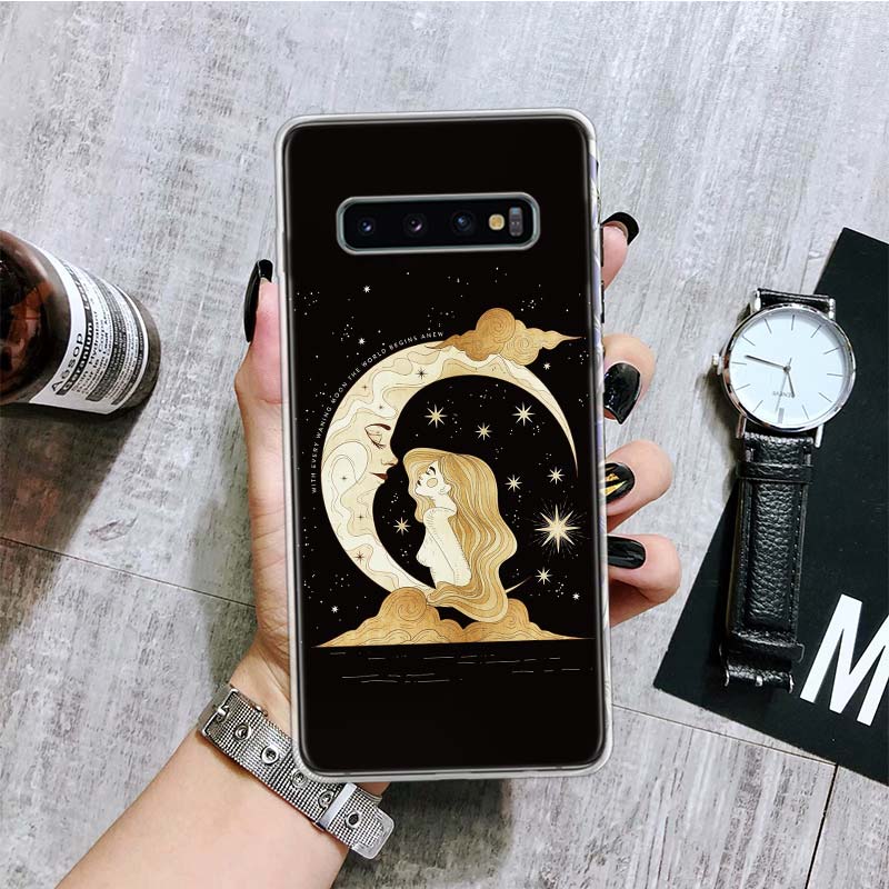 Чехол для телефона Witches Moon Tarot Mystery Totem для Samsung Galaxy S26 S25 Edge S24 S23 FE S22 Ultra S21 Plus S20 + Fundas Cover Coq