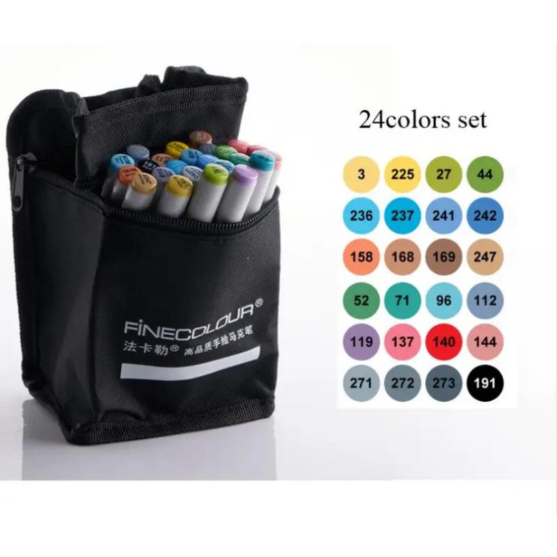 EF100 Профессиональная художественная маркерная ручка 24/36/48/60/72 цвета Двойная кисть для рисования Маркер на спиртовой основе для рисования