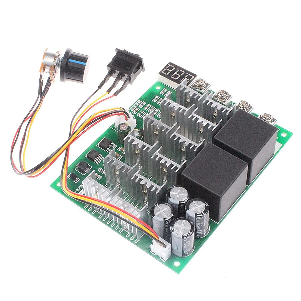 DC10V-55V Motor Speed Controller Digital Display 60A Motor Driver Module 12V 24V 36V 48V with Knob Switch Electrical Equipment