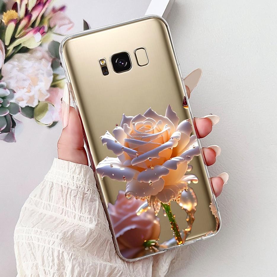 Чехол для Samsung Galaxy S8 Plus SM-G955F Роскошный чехол с рисунком цветов Мягкий тонкий чехол для телефона Для Samsung S8 S8+ GalaxyS8 Plus Чехлы