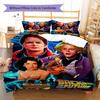 Back to Future Pattern Bedding Quilt Set Quilt Cover Pillowcase Home Decoration Gift (1 * duvet cover + 2 * pillowcase, without core)