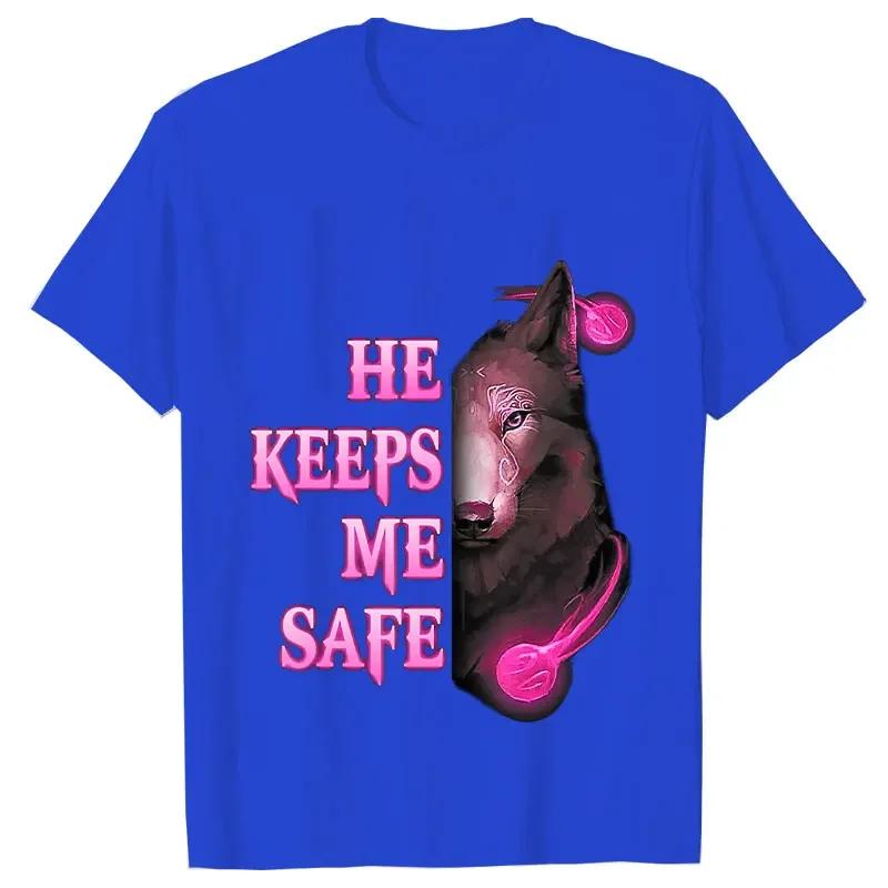 Она делает меня сильным, он хранит меня в безопасности. Парная футболка с изображением волка. Повседневная черная футболка LOVER. Топы. Рубашки ко Дню святого Валентина.