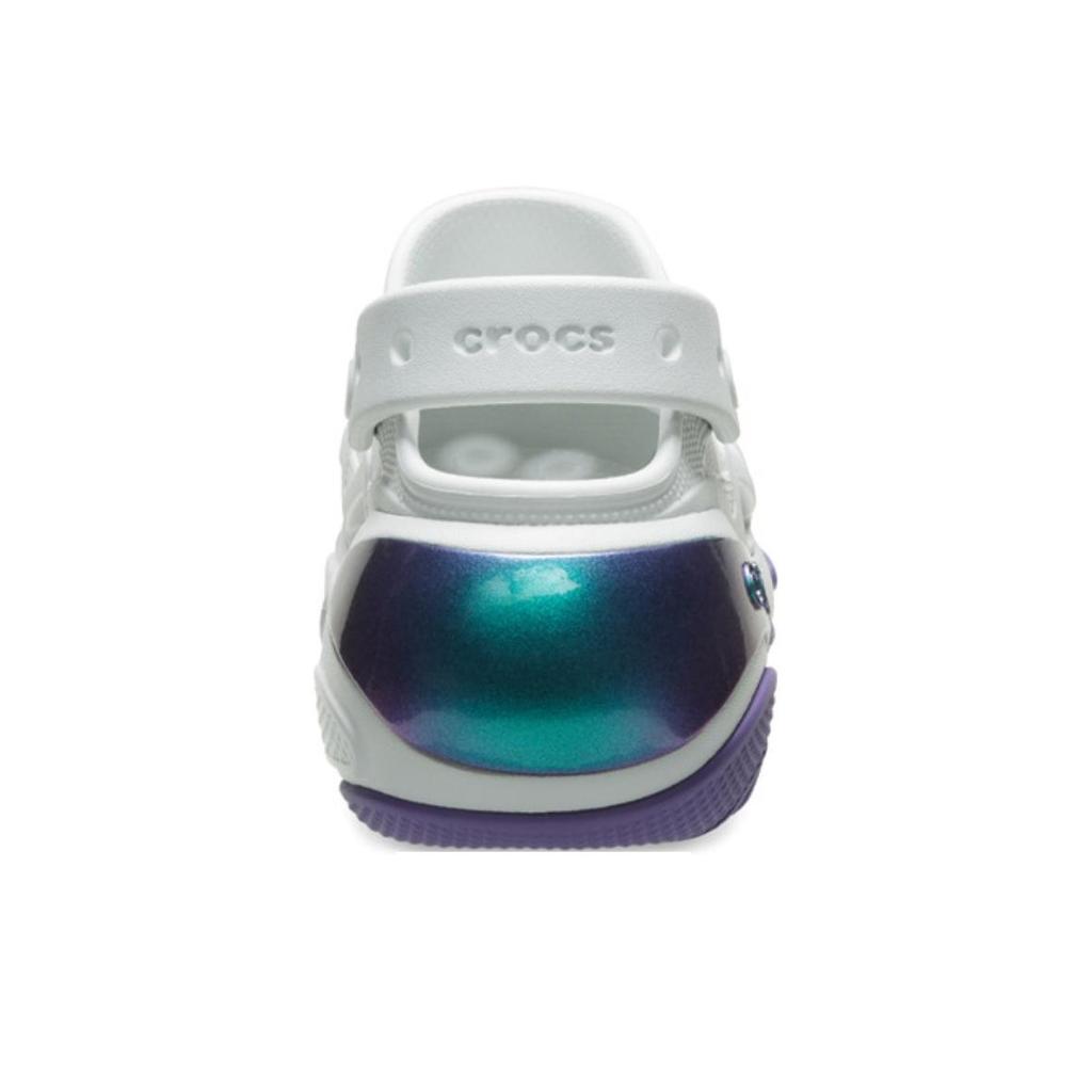 Crocs Bubble Crush Reflector Круглый носок Комфортные Универсальные Клоги Унисекс Клоги Белый Фиолетовый 210743-1NK