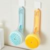 Pet Bathing Brush Long Handle Plastic Dog Bath Brush Soft Silicone Massage Brush Easy Clean Cat Hair Comb