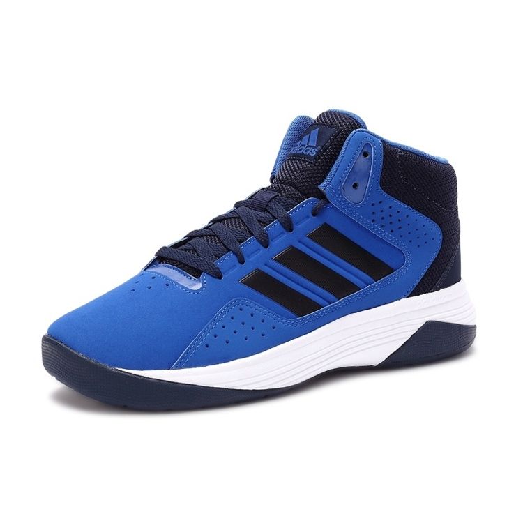adidas Кроссовки унисекс Cloudfoam Ilation с круглым носком, на шнуровке, нескользящие, прочные, средней высоты, для баскетбола, синие AQ1558