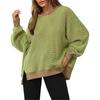 Women  Striped Crew Neck Sweatshirt Loose Oversized Long Sleeve Pullover Casual Daily Blouse Top