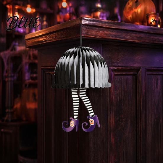 Товары для вечеринки на Хэллоуин Сотовый ornament Нога ведьмы Складная бумага Зловещее украшение Подвесное украшение для вечеринки Праздник Дом Жуткий двор
