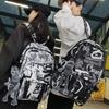 Рюкзак школьная сумка мужской ученик средней школы старших классов студент колледжа большая вместимость универсальный модный крутой граффити повседневный туристический рюкзак