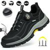 Men's Steel Head Safety Shoes Puncture And Smash Resistant Lightweight Sole Breathable Upper for Outdoor Workshop Work Shoes