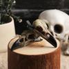 Смоляной череп на Хэллоуин, мешок для конфет, пластиковый мешок для угощений или шалостей для детей, сахарница в виде скелета с дизайном ворона