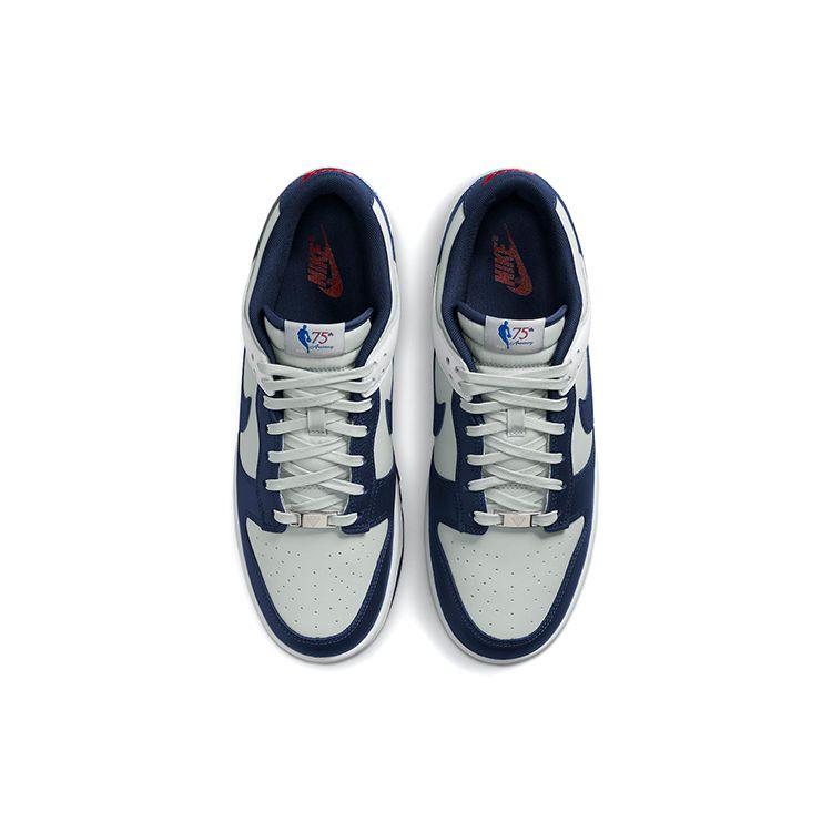 Nike NBA x Dunk Low EMB 75-я годовщина - Nets Унисекс Кроссовки Белый Серо-туманный Синий-Пустота DD3363-001
